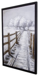 'Country Road II Wall Art Hand Painted on Canvas Framed With 3D Elements