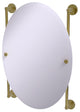 Prestige Skyline Oval Frameless Rail Mounted Mirror, Unlacquered Brass