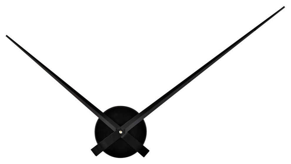 Modern Contemporary Wall Clock, Black Metal