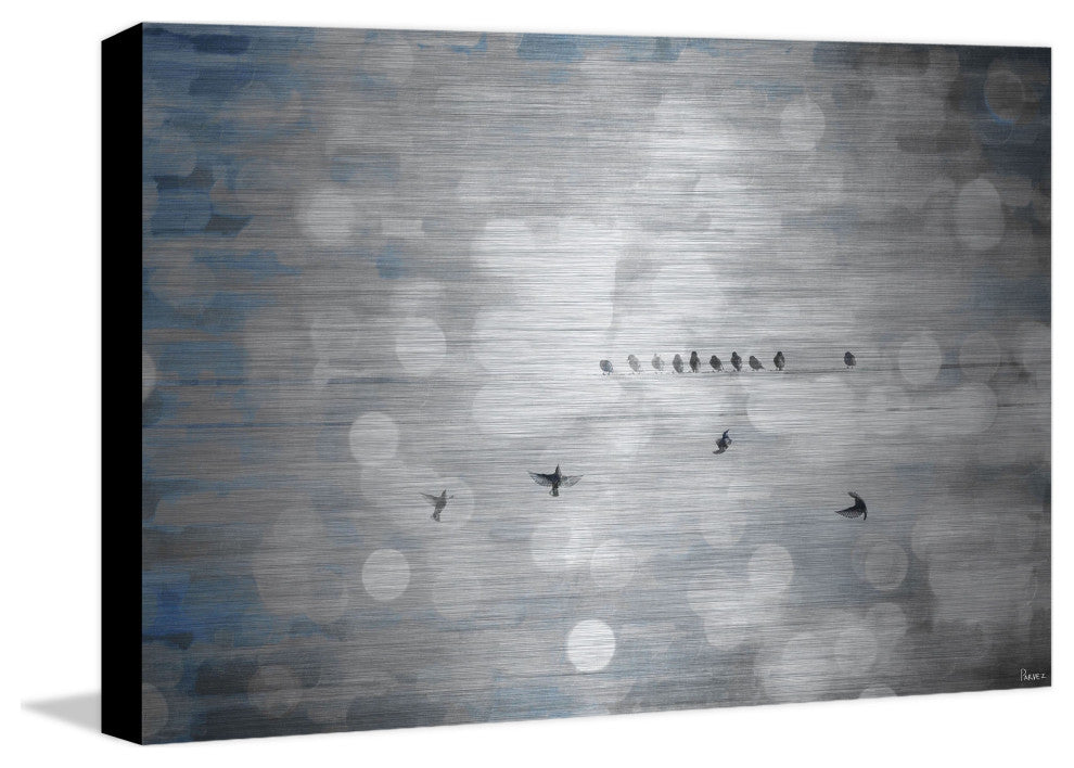 "Hanging Out" UV Ink Print on Brushed  Aluminum, 36"x24"