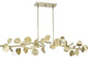 Laurel Collection 7-Light Island Linear Chandelier Light, Gilded Silver