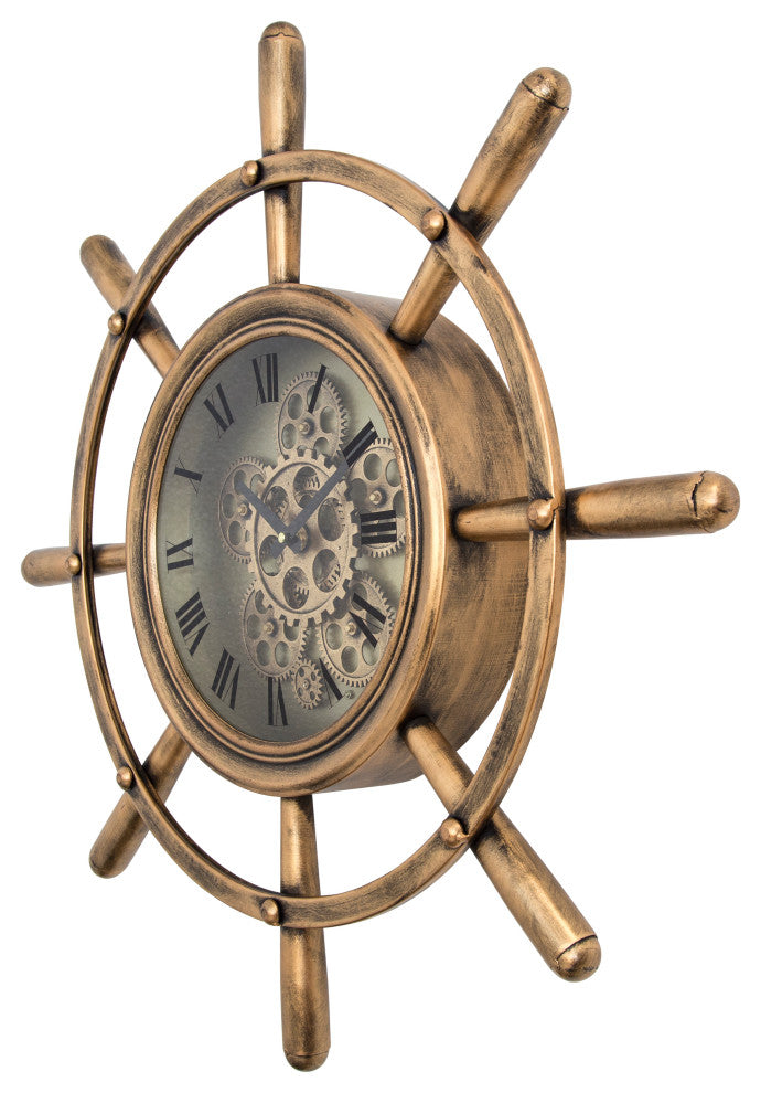 Ship's Wheel Wall Clock