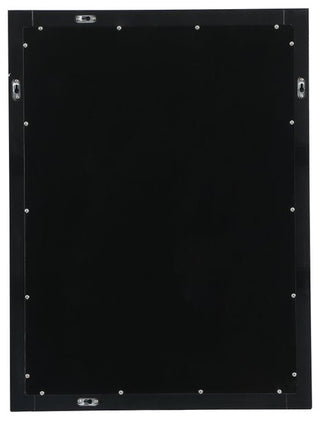 Elegant Decor Aqua 24x32" MDF Wood and Metal Vanity Mirror in Black