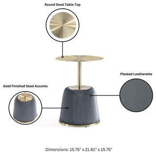 Manhattan Comfort 2-Piece Anderson End Table 1.0 and End Table 2.0