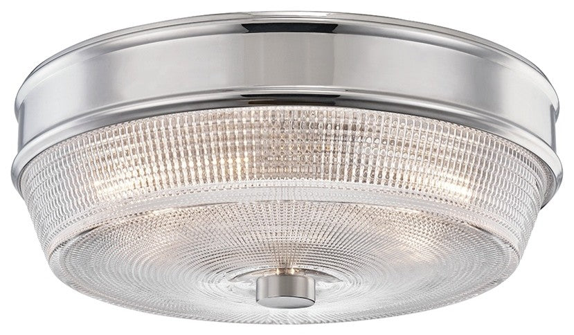 Lacey 2-Light Flush Mount, Polished Nickel