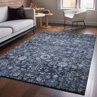 Premium Machine Washable Mayfield AMF651 Blue 2'6" x 3'10" Rug