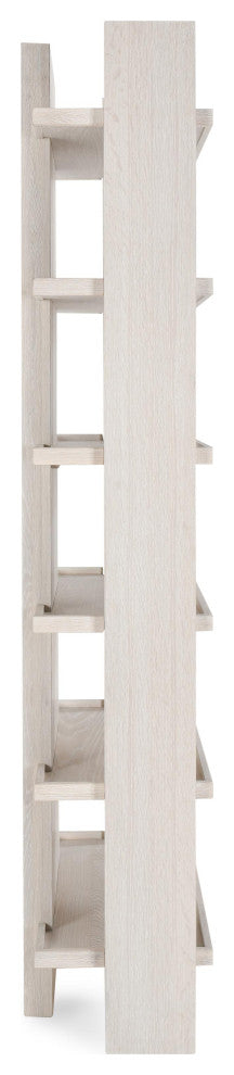 Kosas Home Doku 6 Shelf Oak Veneer White Wash Bookshelf