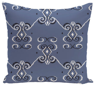 On The Line Geometric Print Pillow, Cadet, 16"x16"