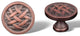 Distressed Copper RKI Large Cross-Hatched Knob, RKICK751DC