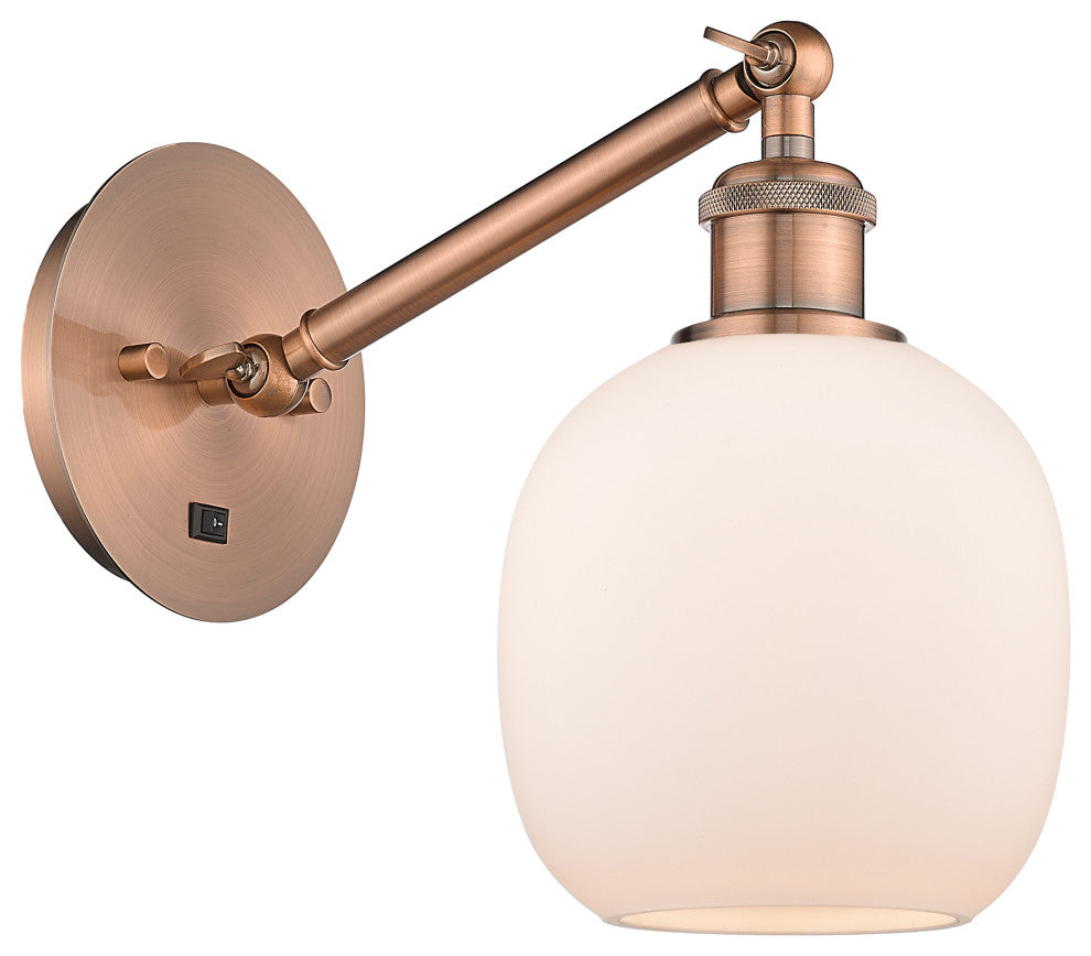 Innovations 317-1W-AC-G101-LED 1-Light Sconce, Antique Copper