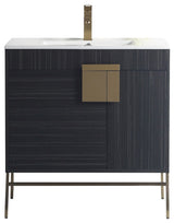 Kuro Contemporary Dawn Gray Bath Vanity, 32"