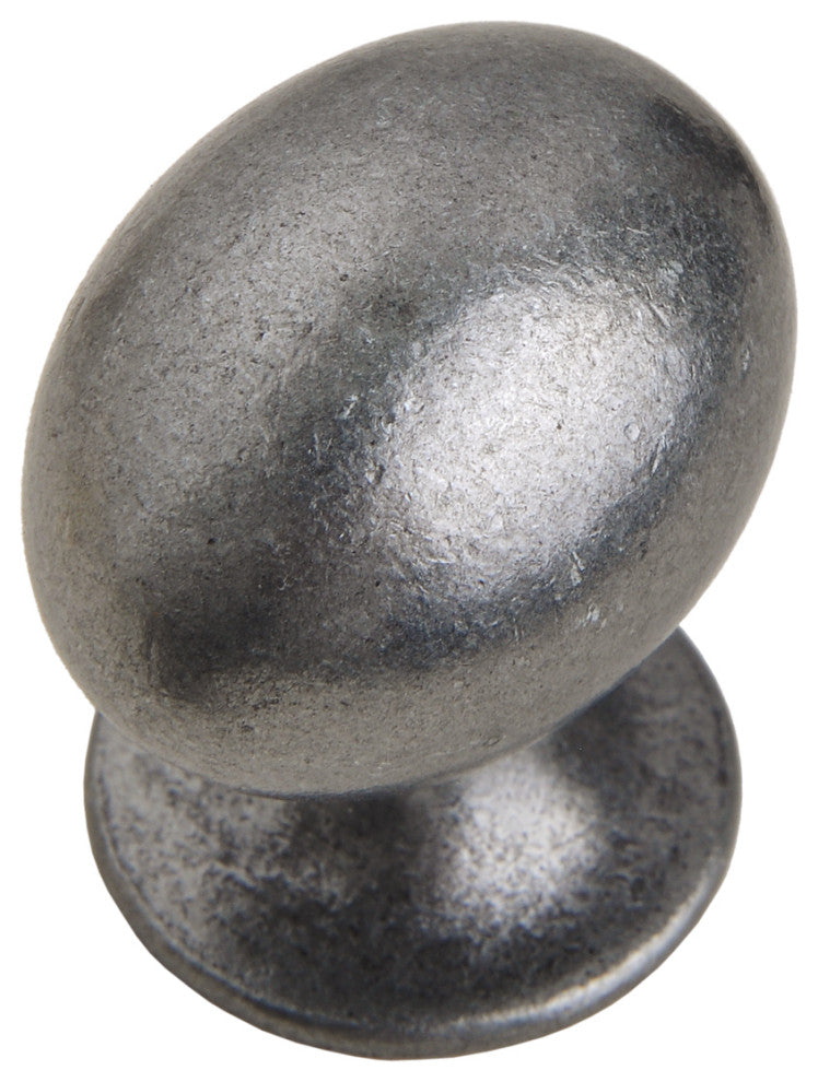 Utopia Alley Danbury Oval Cabinet Knob, 1.3", Antique Iron, 5 Pack