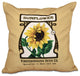 Sunflower, Floral Print Pillow, Gold, 20"x20"