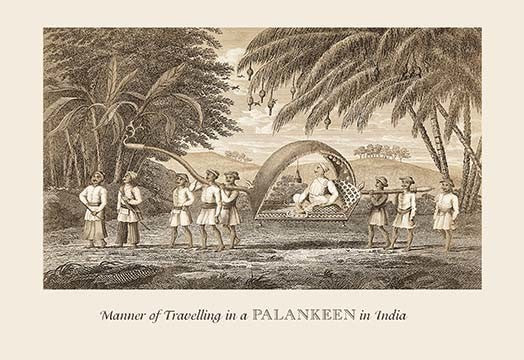 Travelling in a Palankeen- Gallery Wrapped Canvas Art 28" x 42"