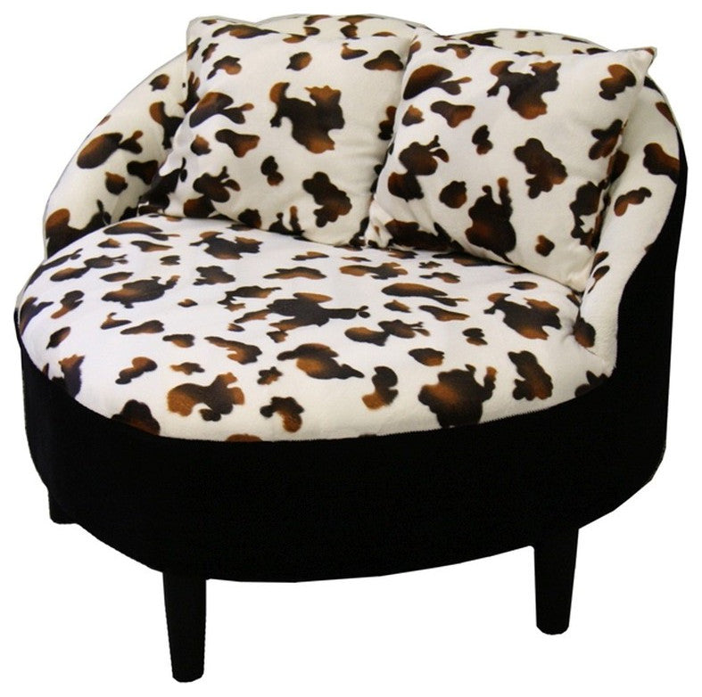 22" Cool Leopard Soft and Comfy Accent Chair With Pillows