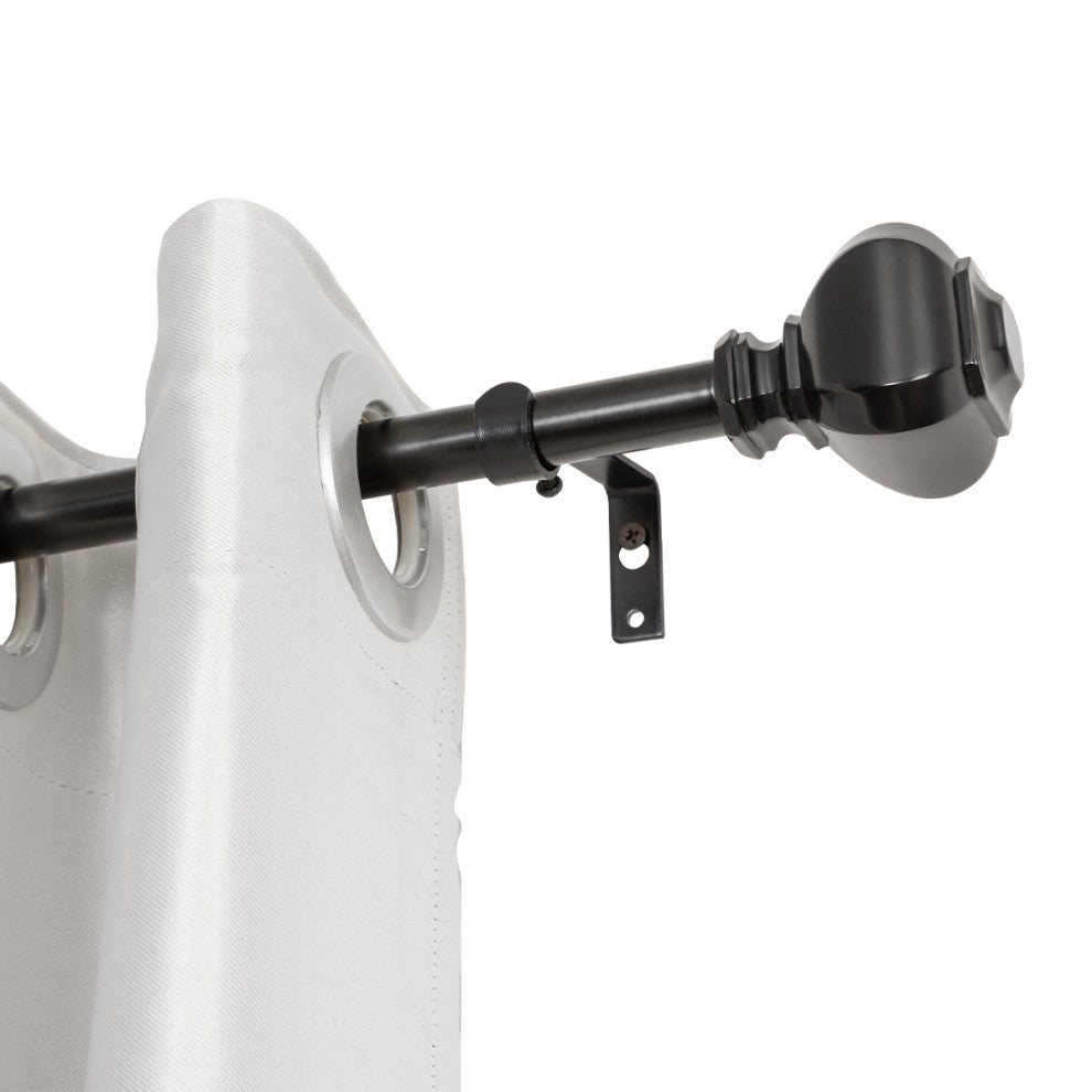 UTOPIA ALLEY 3/4 Inch Curtain Rod - Curtain Rods For Windows 48 to 86 Inch, Black