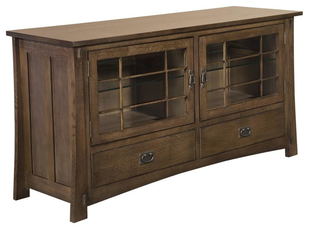Mission Quarter Sawn Oak 60" TV Stand, Walnut