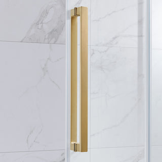 Bel Soft-Close Base/Door Alcove Shower Kit, Gold, 60"