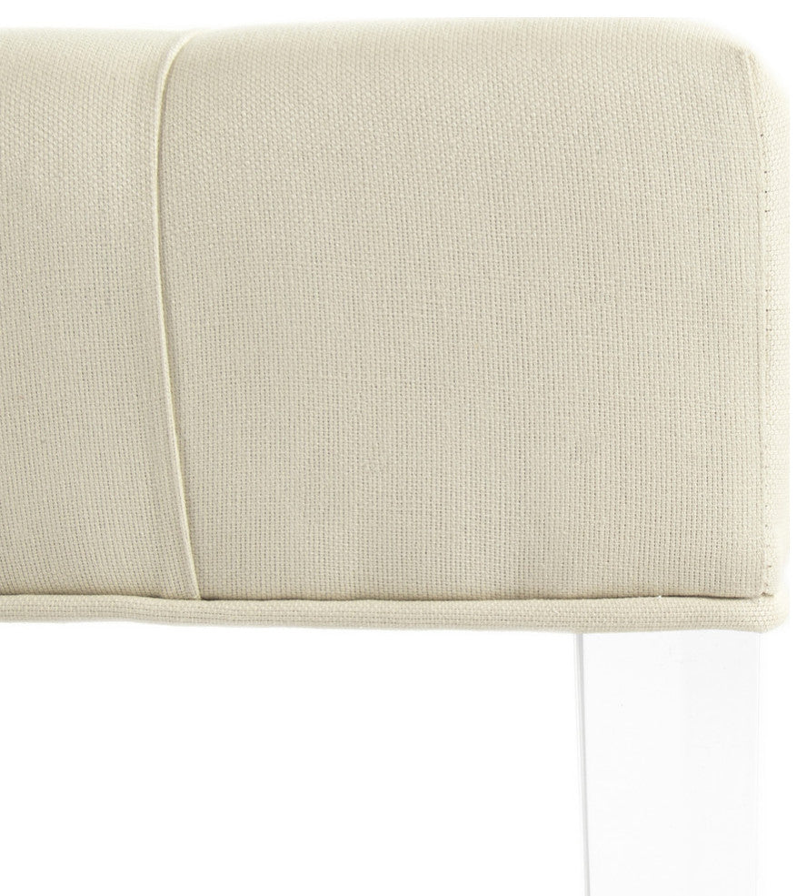 Raylen Ottoman, Cream Cotton