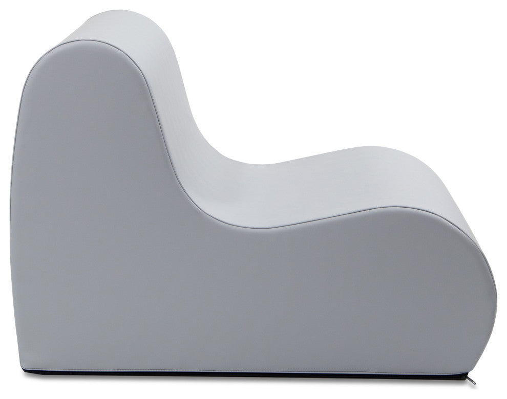 Midtown Foam Classroom Chair, Medium Size - Premium Vinyl - Submarine Grey