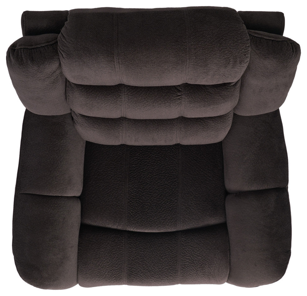 GDF Studio Blake Brown Fabric Glider Recliner Club Chair