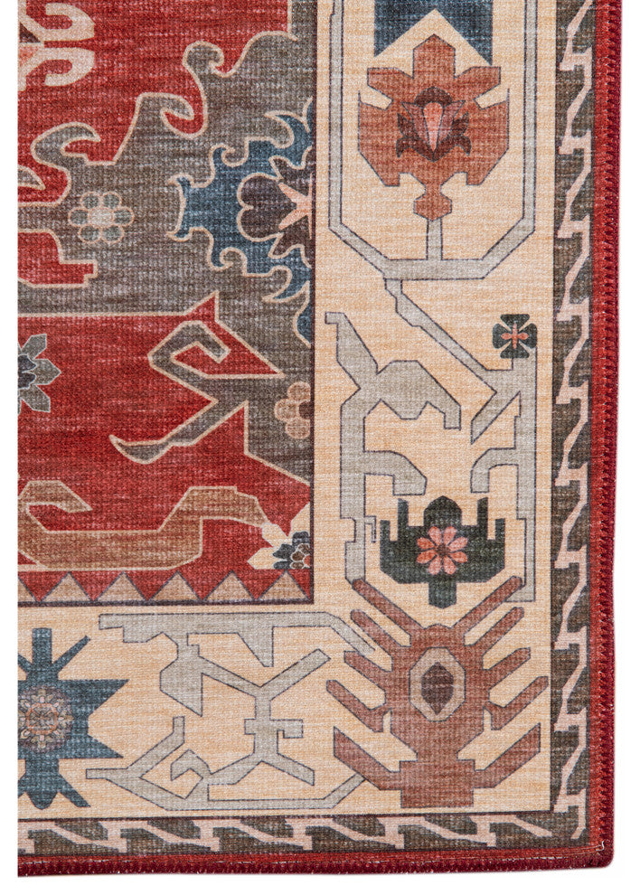 Amer Rugs Myra Jiselle MYR-12 Red Power-loomed - 2'8" X 10' Runner Area Rug