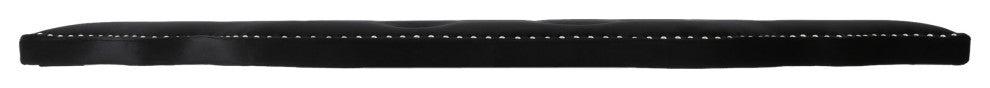 GDF Studio Falcon Tufted New Velvet Queen/Full Headboard, Black