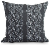 Dotted Decor Black Stripe Print Decorative Outdoor Throw Pillow, 20"