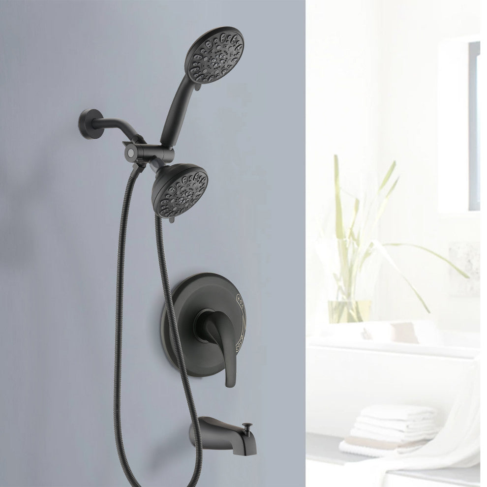 5 inch Wall-Mounted Round Completed Shower System with Handheld Shower and head