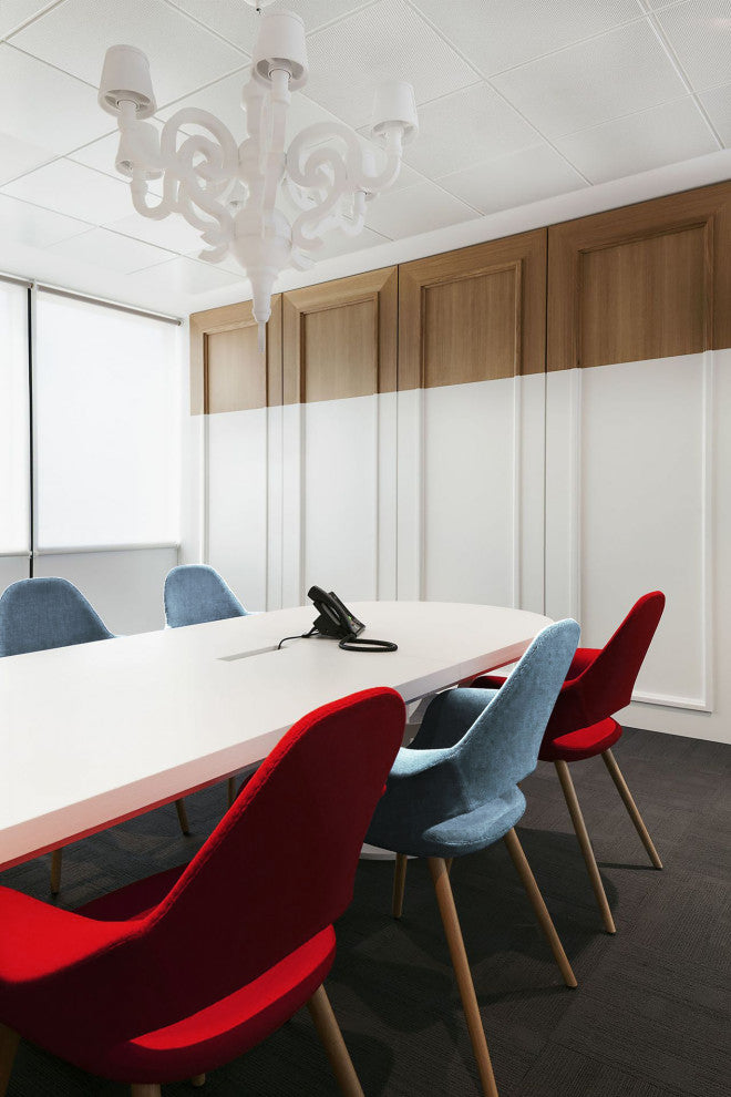 Designer Modern Upholstered Fabric Dark Wooden Leg Living Room Dining Chair, Blue