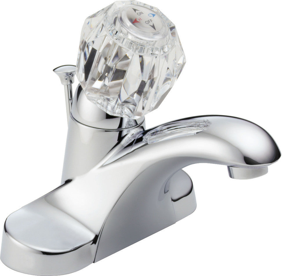 Delta Foundations Single Handle Centerset Bathroom Faucet, Chrome, B512LF