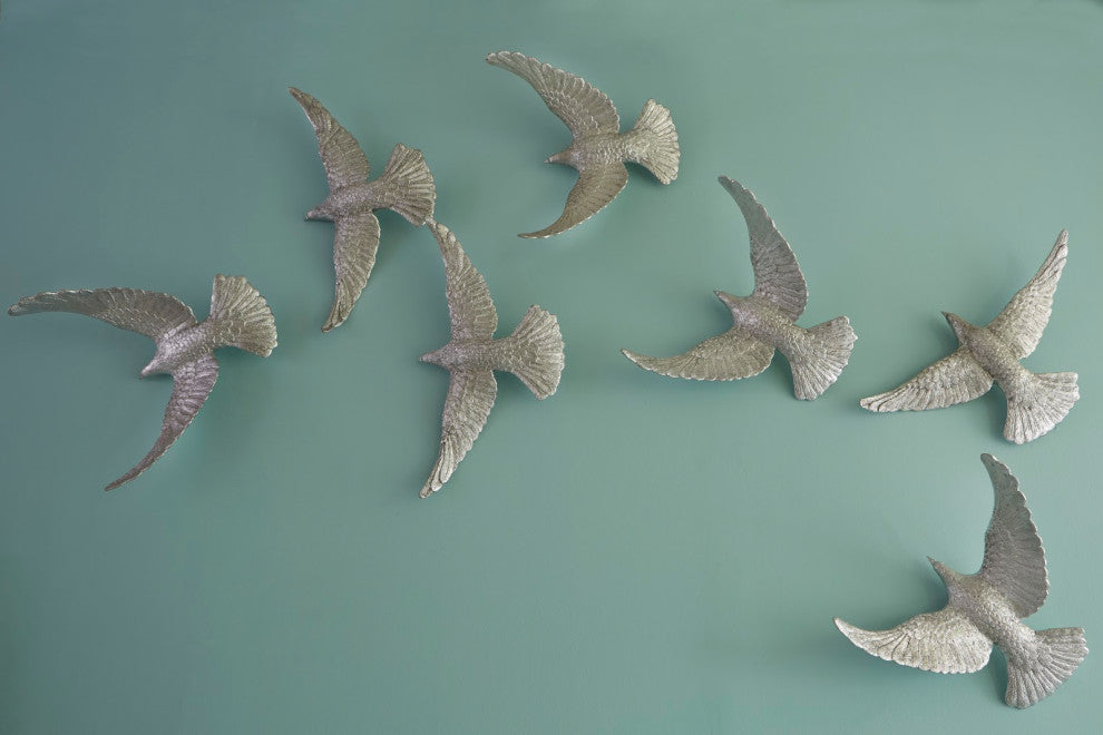 Dove Wall Art, Silver Leaf A