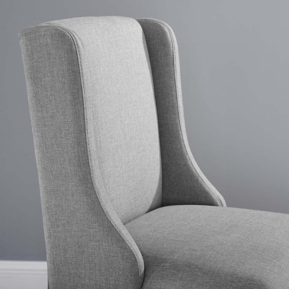 Counter Stool Chair, Fabric, Wood, Gray, Modern, Bar Cafe Bistro Restaurant