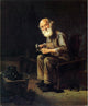 John George Brown The Village Cobbler, 20"x25" Gallery Wrapped Canvas Print