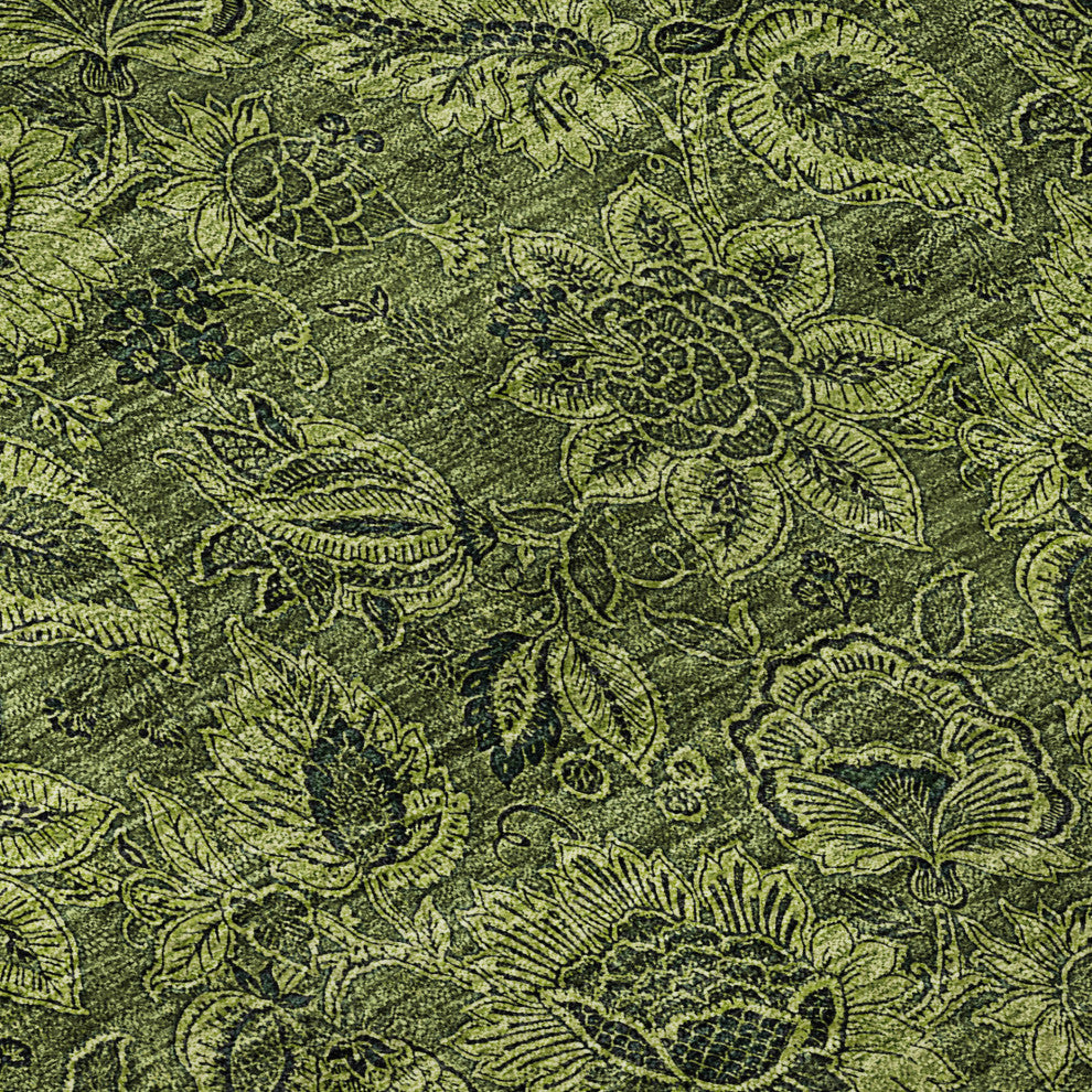 Premium Machine Washable Mayfield AMF661 Olive 2'6" x 3'10" Rug