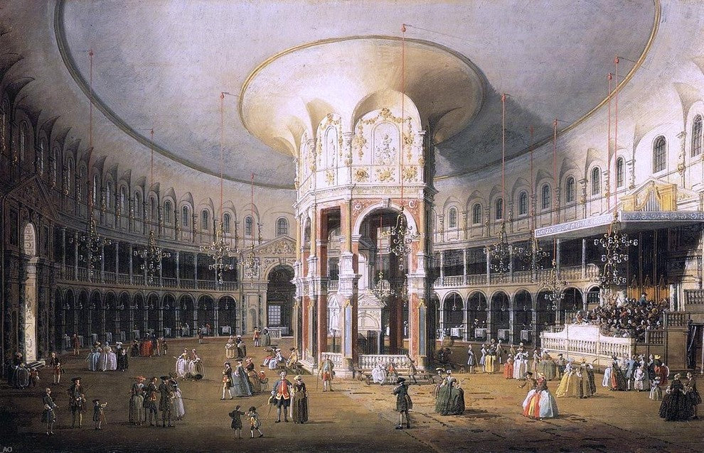 Canaletto The Rotunda of Ranelagh House, 18"x27" Wall Decal
