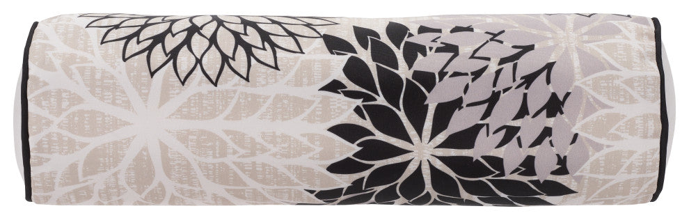 Mina Victory ALH05 Throw Pillow, Black/White, 6" x 20"