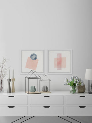 Peaches and Shapes Diptych, 36"x18"
