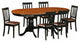 Plan7-Bch-Lc, 7-Piece Dining Room Set, Table With 6 Wood Dining Chairs