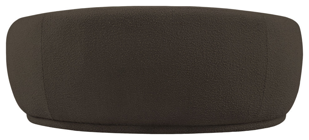 Hyde Boucle Fabric Upholstered, Brown, Loveseat