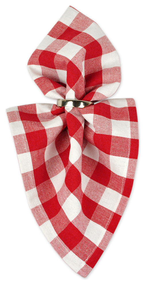 Red/White Check Napkin Set/6