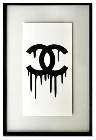 Chanel Drip Shadow Box with Black Frame