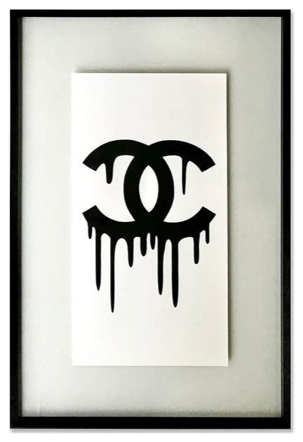 Chanel Drip Shadow Box with Black Frame