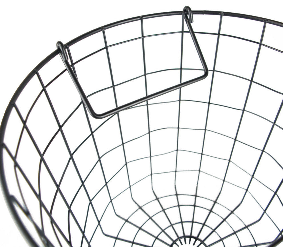 Metal Basket Black Round Small 12"x12"x10"