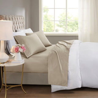 Beautyrest 600 Thread Count Cooling 4-Piece Sheet Set, Khaki, Full