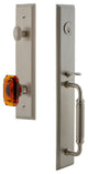 Carre' 1-Piece Dummy Handleset, C Grip and Baguette Amber Knob, 848805