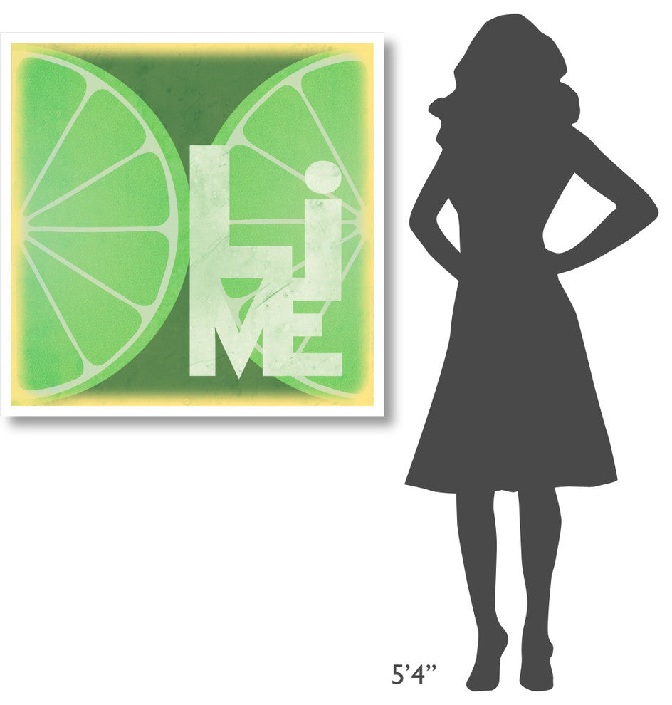 "Citrus - Lime" Digital Paper Print by BG.Studio, 38"x38"