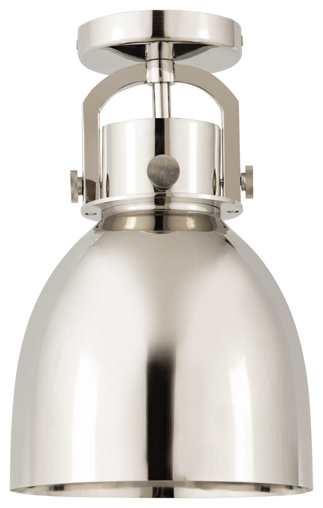 Innovations Lighting 710-1F-PN-M712-8PN Newton Bell 1 Light 8" Flush Mount