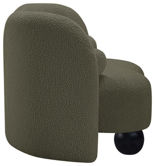 Daphne Upholstered Chair/Loveseat/Sofa, Olive, Boucle Fabric, Chair