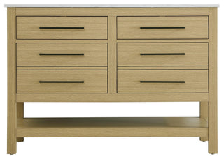 Home Living 48" Single Bathroom Vanity, Honey Brown